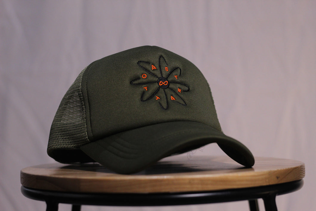 Olive Green Astratto Trucker